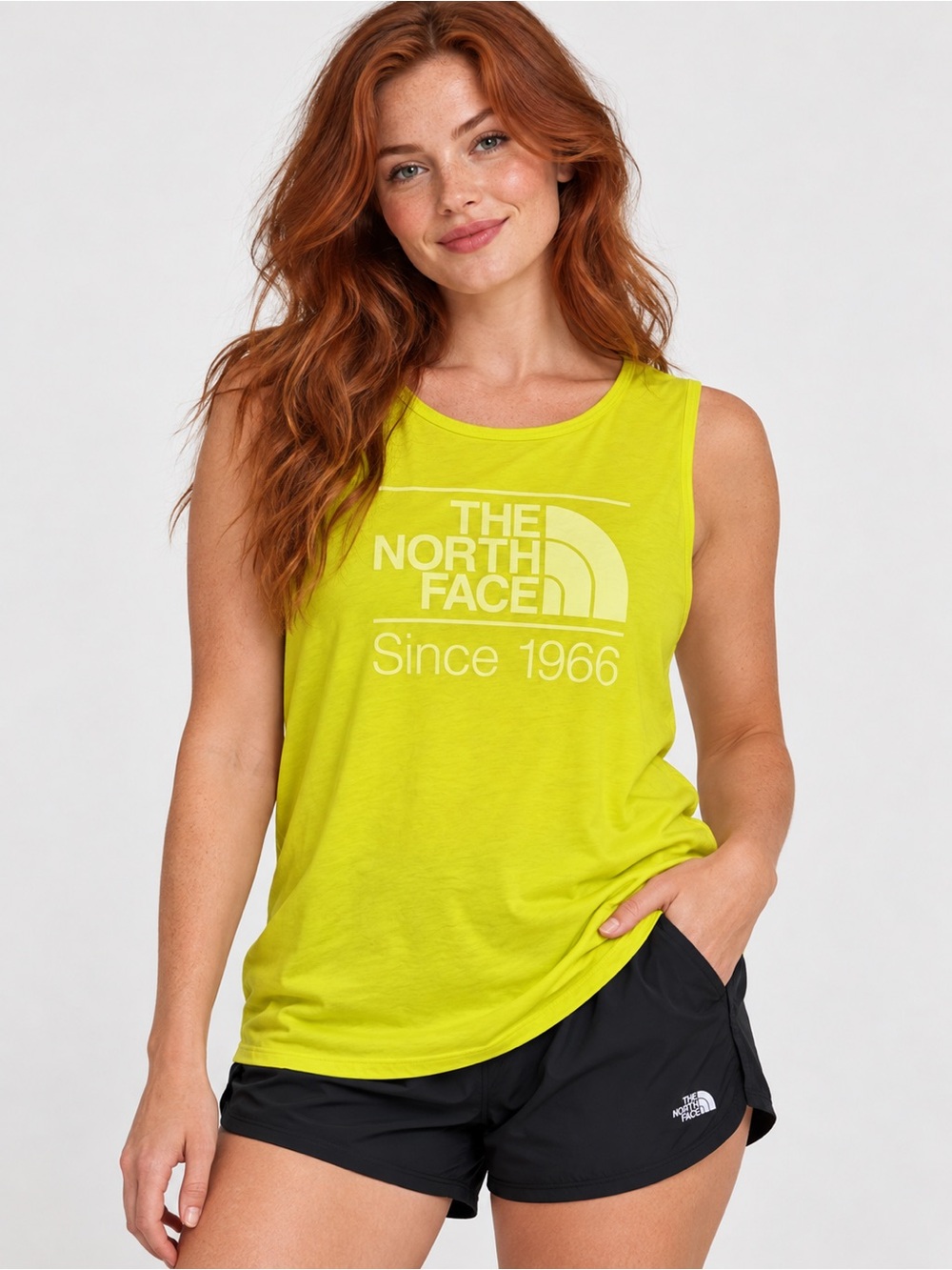 The North Face Women’s XL Yellow Logo Muscle Tank Top Since 1966 Outdoor